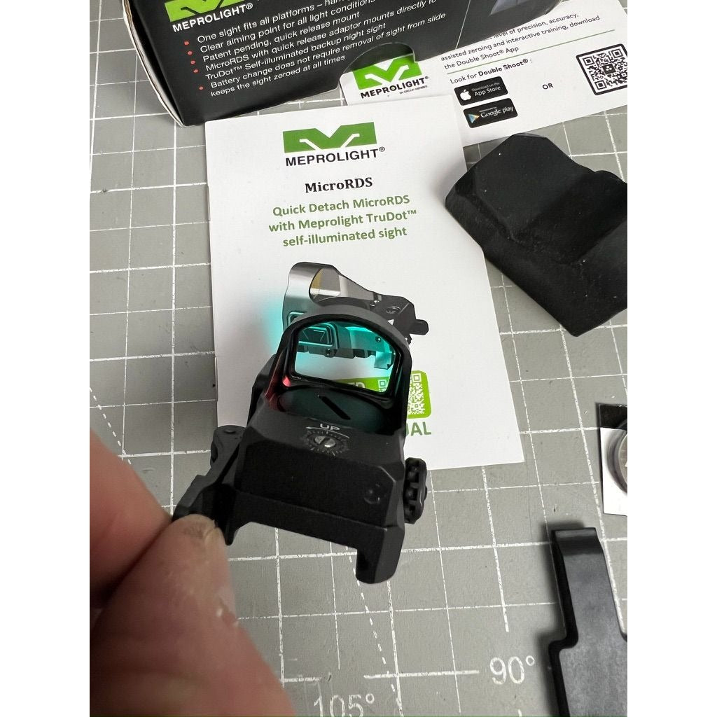 Meprolight Micro Red Dot Sight Picatiny Adapter Black 3 MOA, ML88070012 New