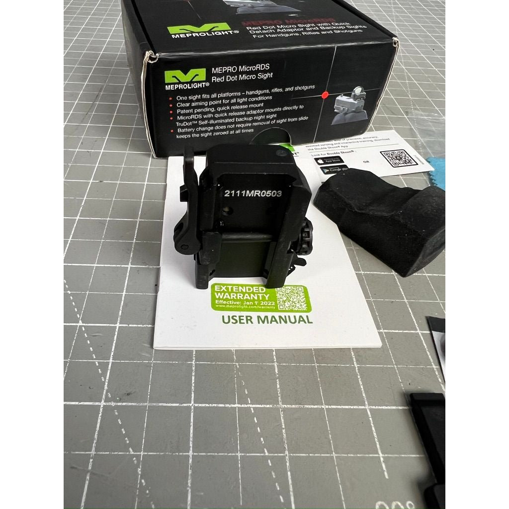 Meprolight Micro Red Dot Sight Picatiny Adapter Black 3 MOA, ML88070012 New