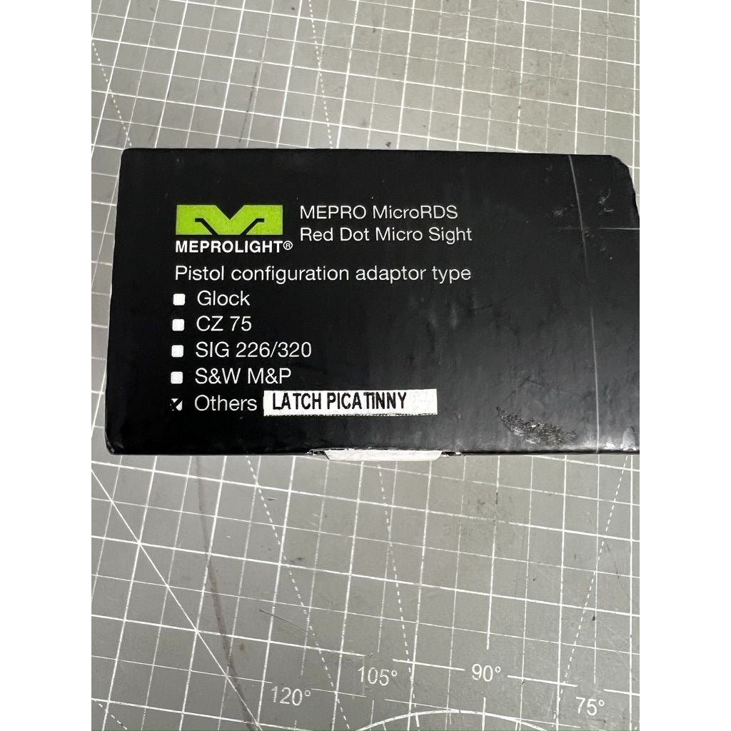 Meprolight Micro Red Dot Sight Picatiny Adapter Black 3 MOA, ML88070012 New