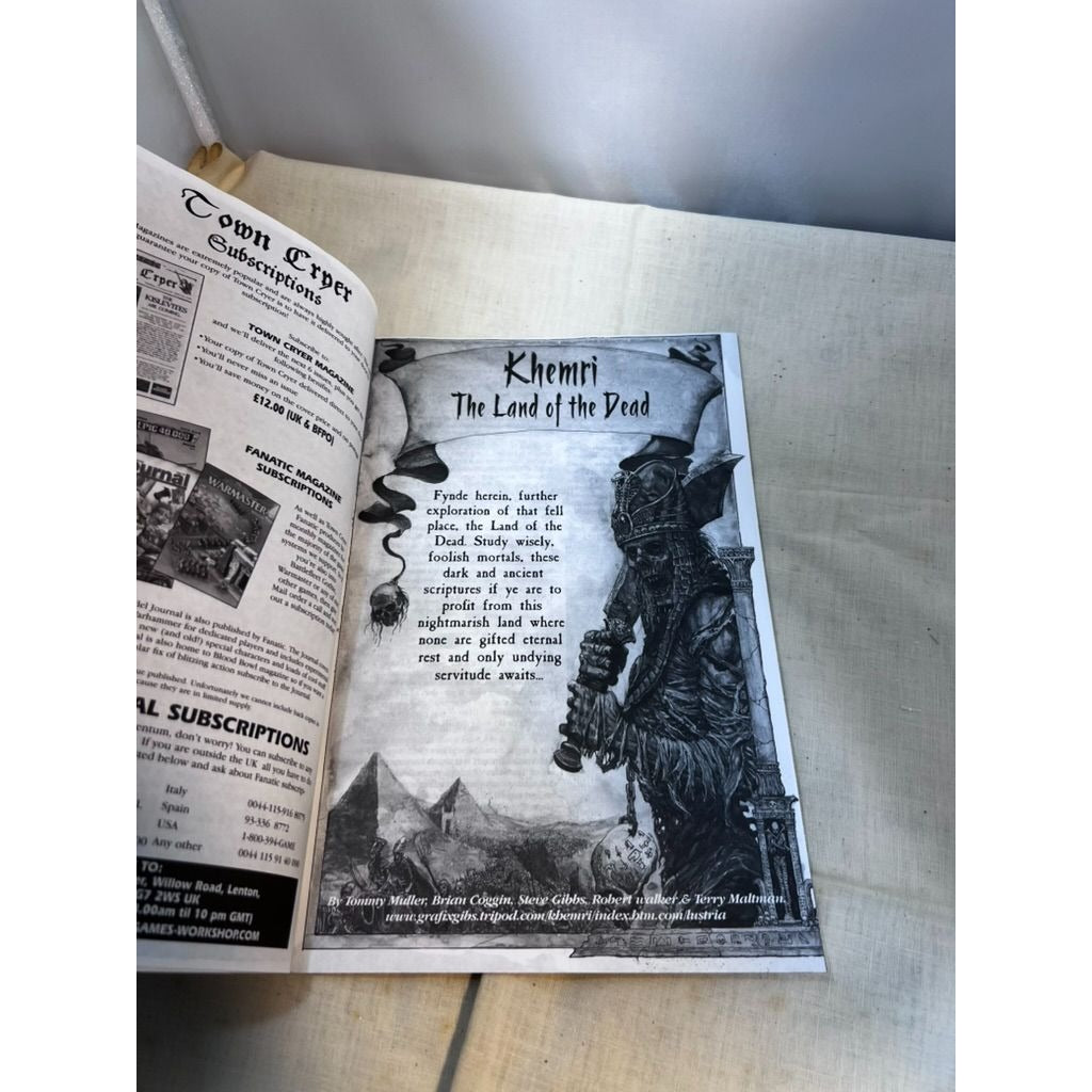 Town Cryer Issue 17 Mordheim Magazine Raiders Of The Lost Tombs Games Workshop
