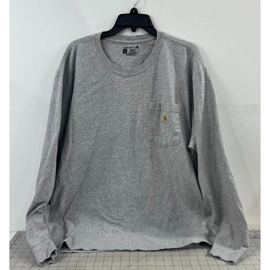 Carhartt Loose Fit Pocket Long-Sleeve T-Shirt XL Gray Men's Workwear TK0126-M