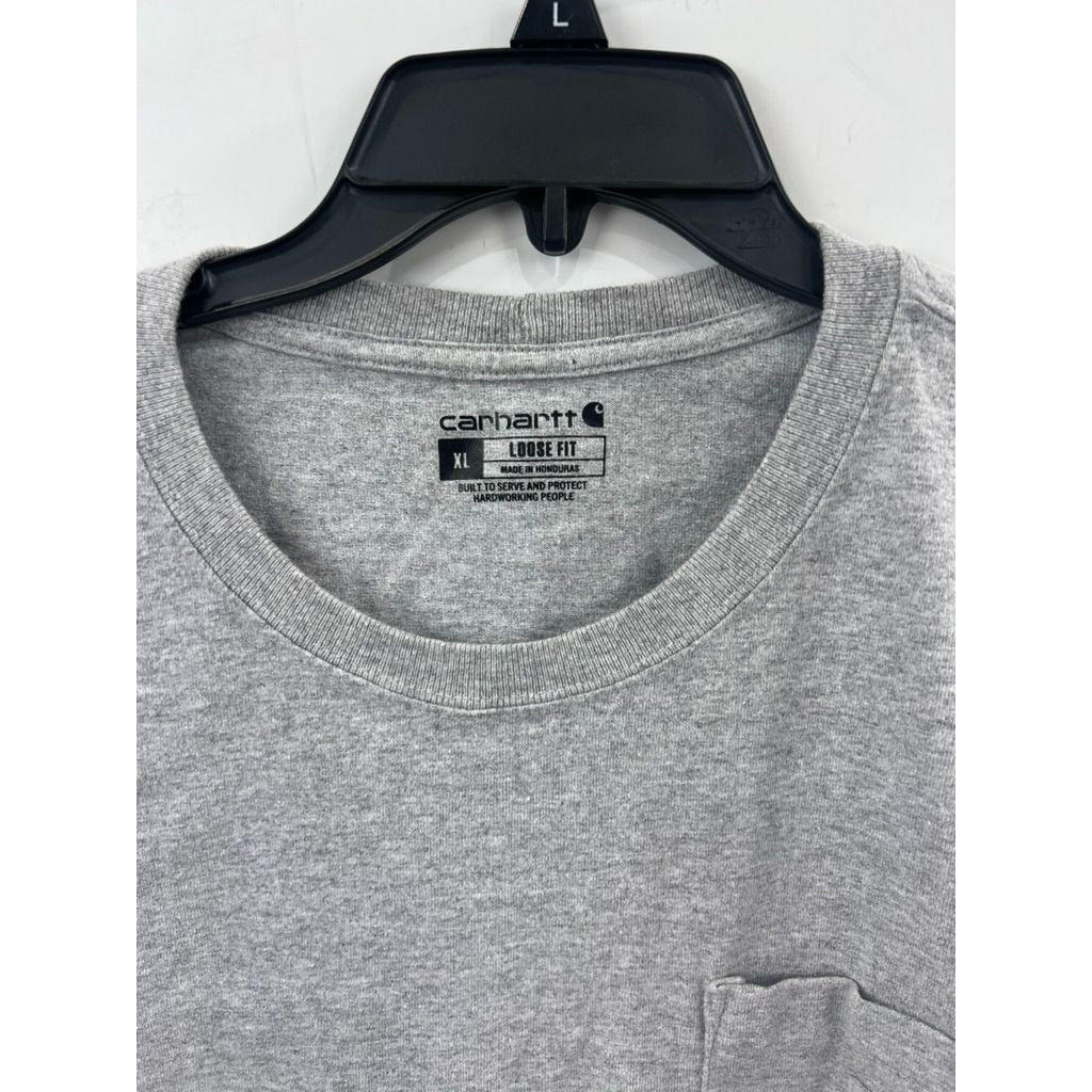 Carhartt Loose Fit Pocket Long-Sleeve T-Shirt XL Gray Men's Workwear TK0126-M