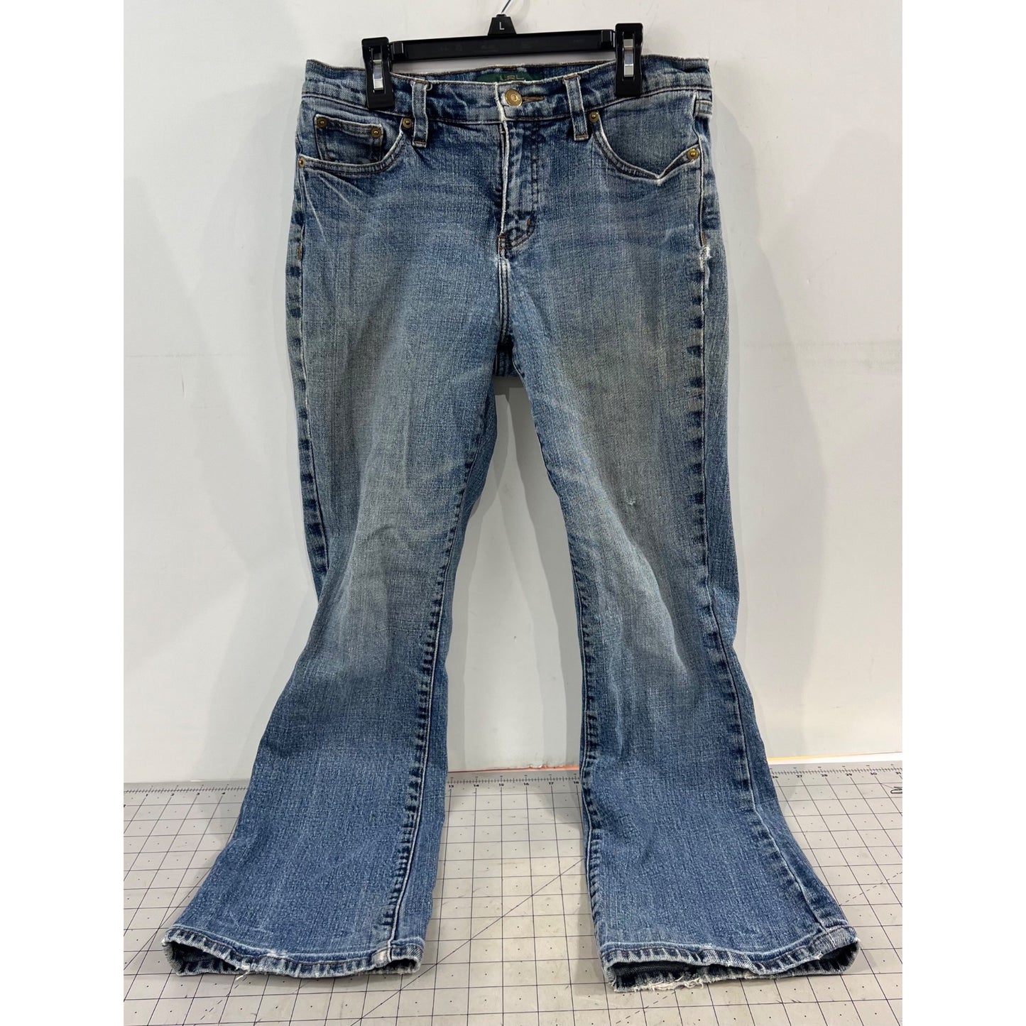 Lauren Ralph Lauren Jeans Co. Women’s Distressed Bootcut Blue Denim Jeans Sz. 6P
