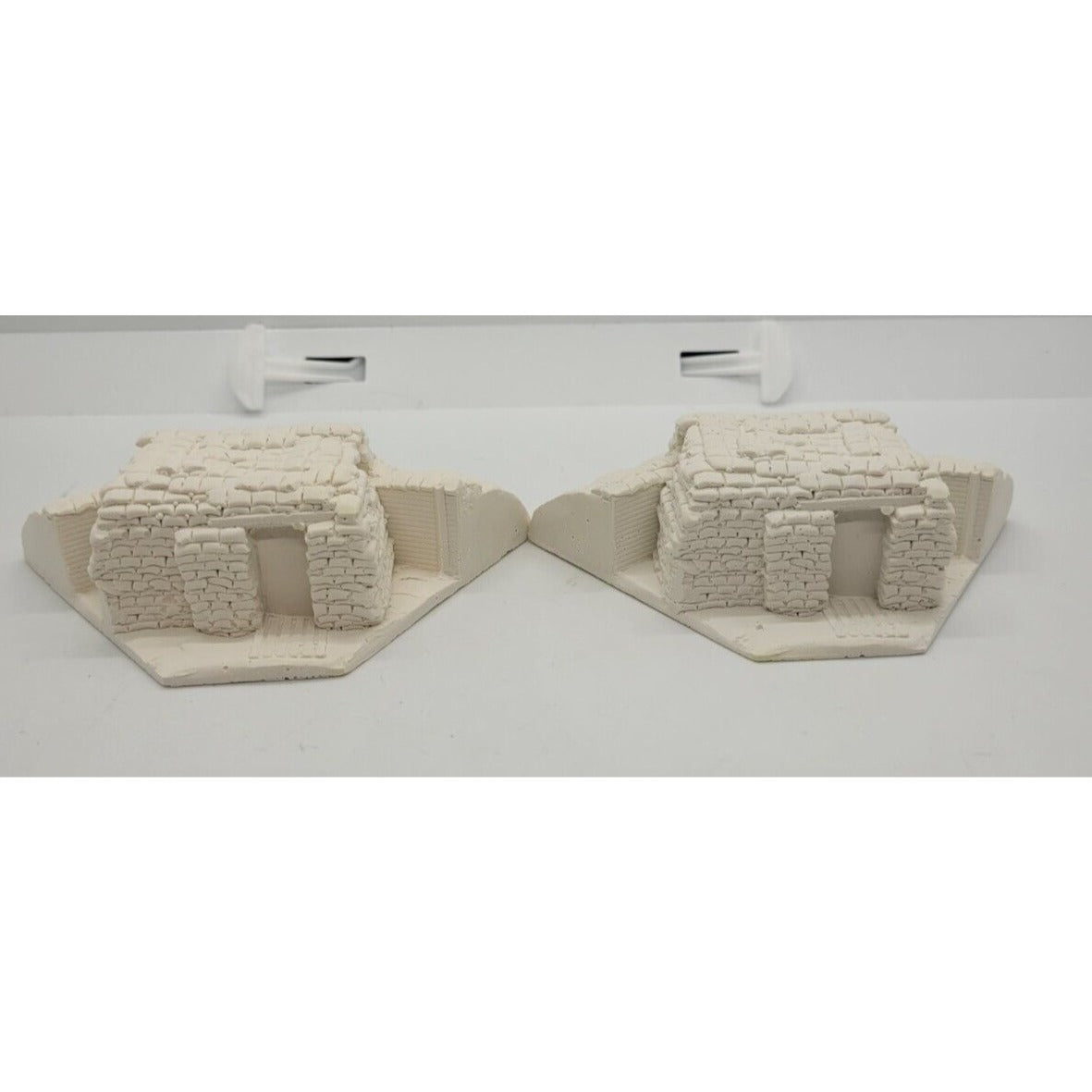 FIREBASE Games - 2 Small Sandbag Trench Bunkers Wargame Miniatures Vintage 1980s
