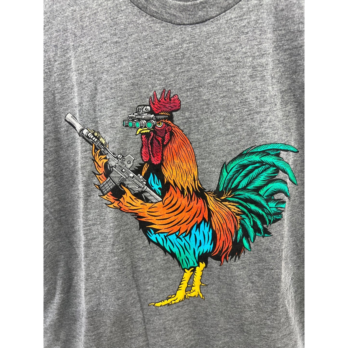 Black Rifle Coffee Company Tacticock Graphic T-Shirt Heather Gray Sz. S Men’s