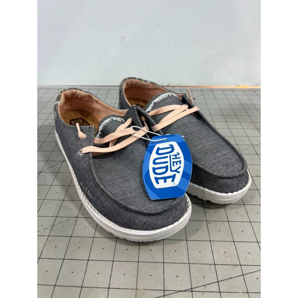 Hey Dude Wendy Boho Grey Women’s Casual Shoes Sz. 10 New