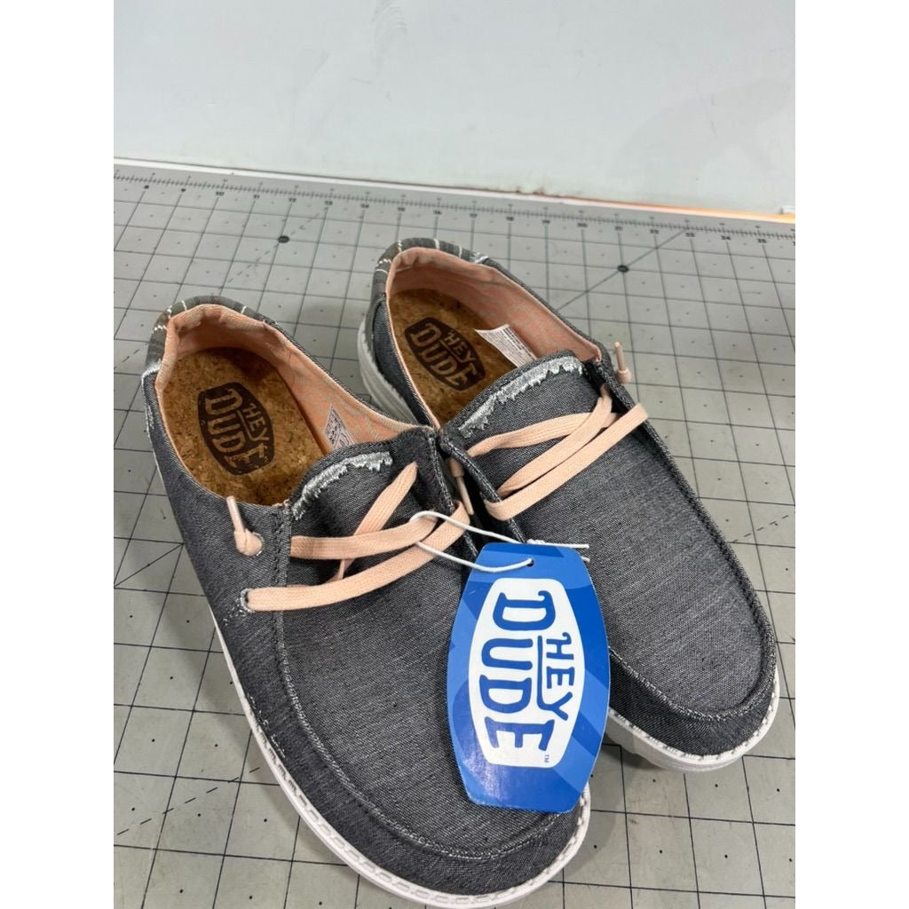 Hey Dude Wendy Boho Grey Women’s Casual Shoes Sz. 10 New