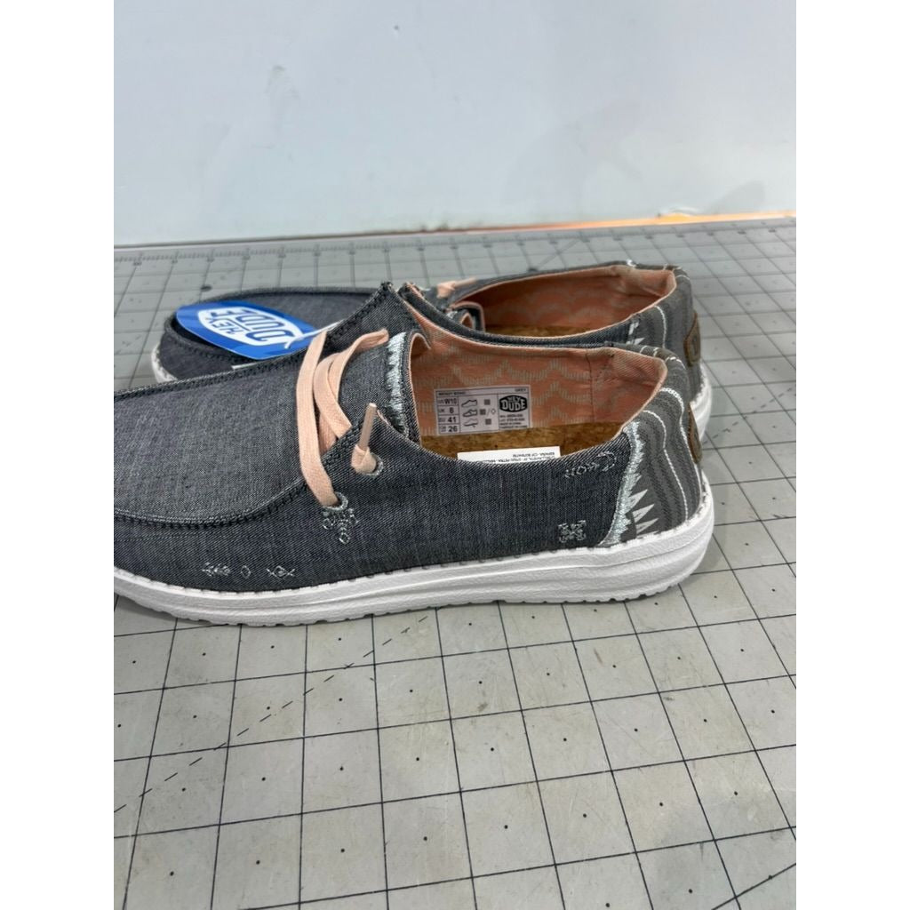 Hey Dude Wendy Boho Grey Women’s Casual Shoes Sz. 10 New