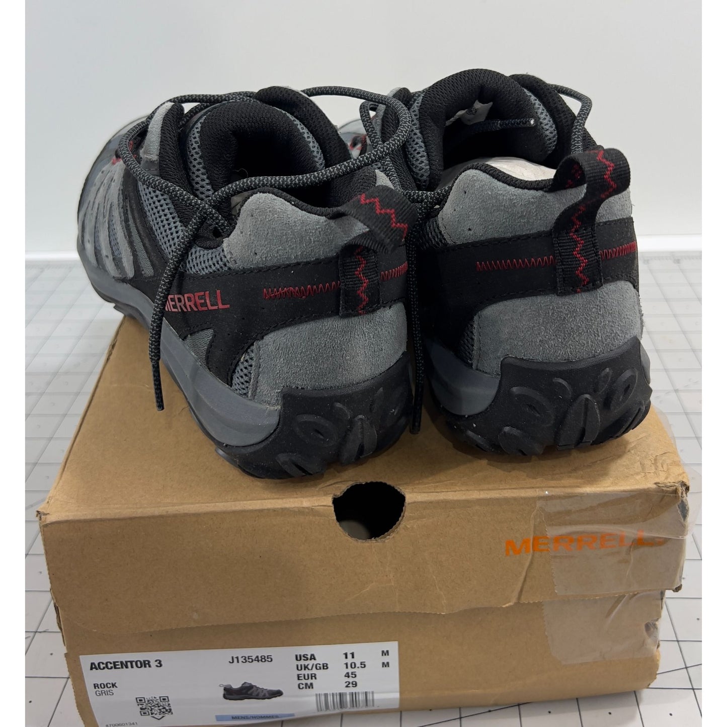 Merrell Accentor 3 Mens Hiking Shoes Size 11 Rock/Gray