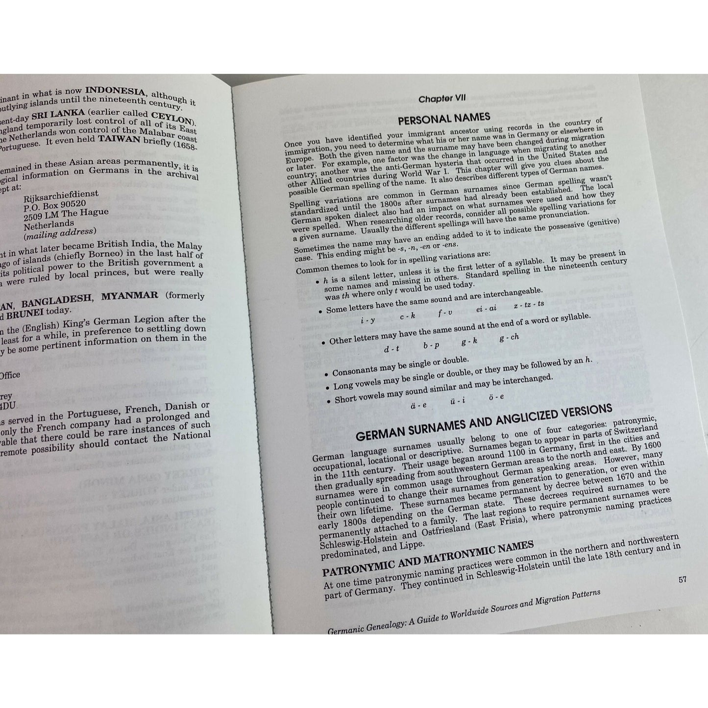 Germanic Genealogy: A Guide To Worldwide Sources & Migration Patterns 1995