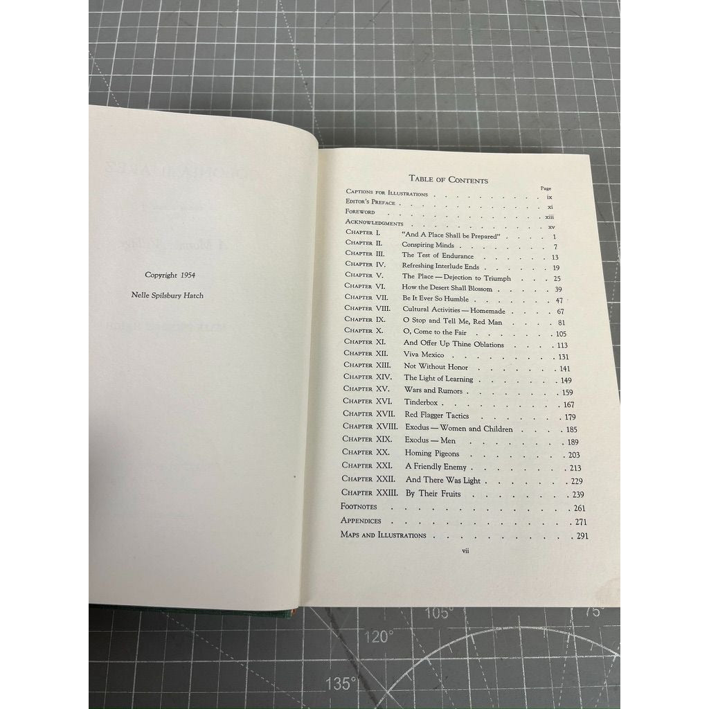 Colonia Juarez: An Intimate Account Of A Mormon Village By Nelle Spilsbury Hatch Hardcover 1954 Deseret Book Co.