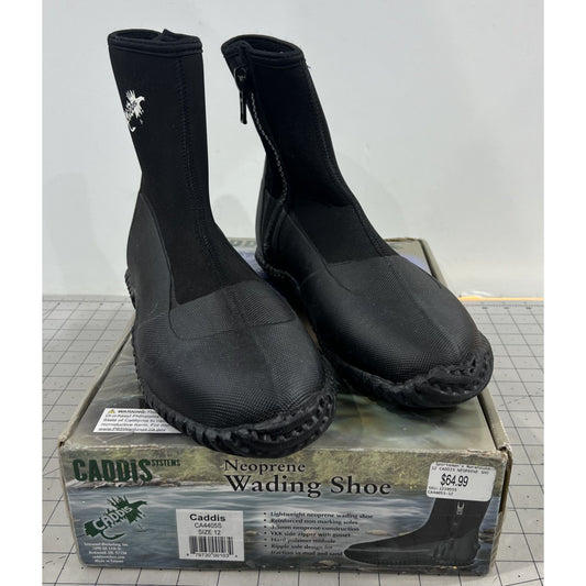Caddis Men's 3.5mm Thick Neoprene Thick Ripple Sole Wading Boot Black Sz. 12