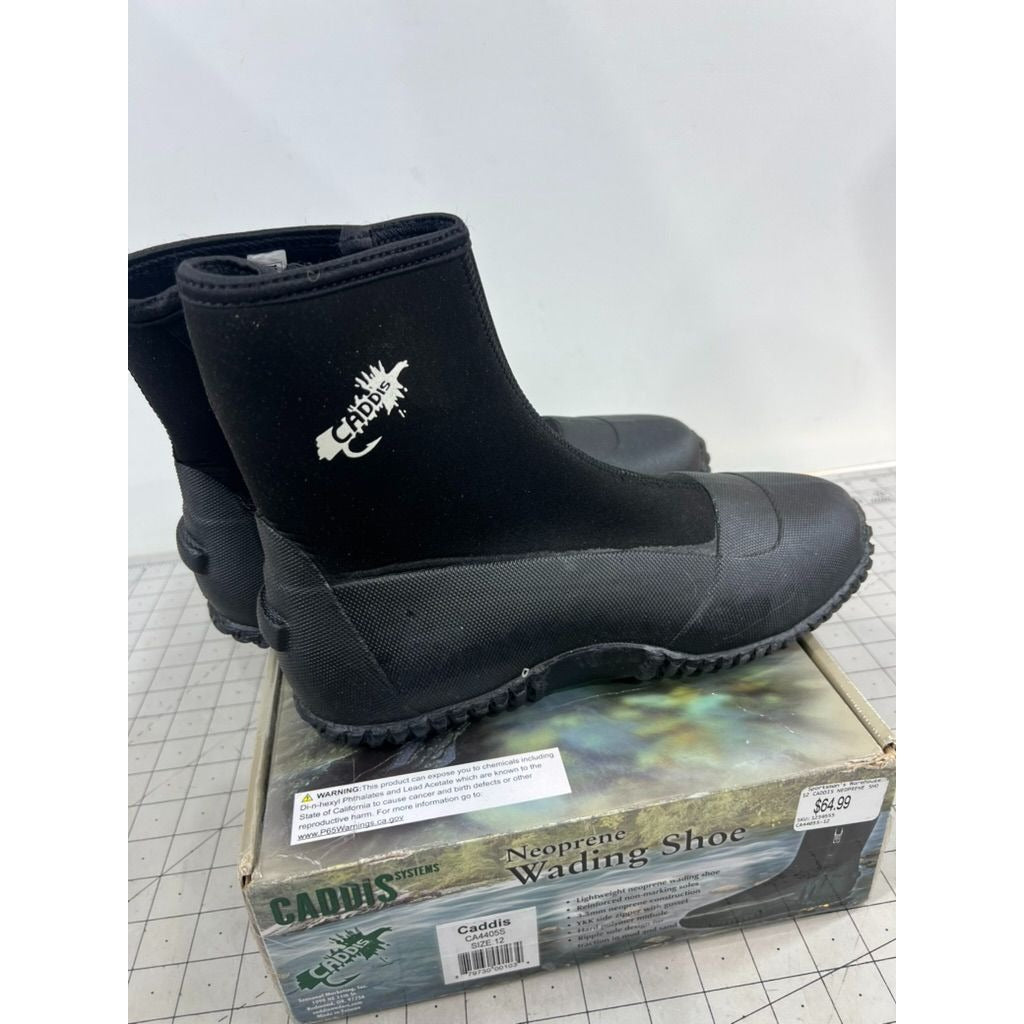 Caddis Men's 3.5mm Thick Neoprene Thick Ripple Sole Wading Boot Black Sz. 12