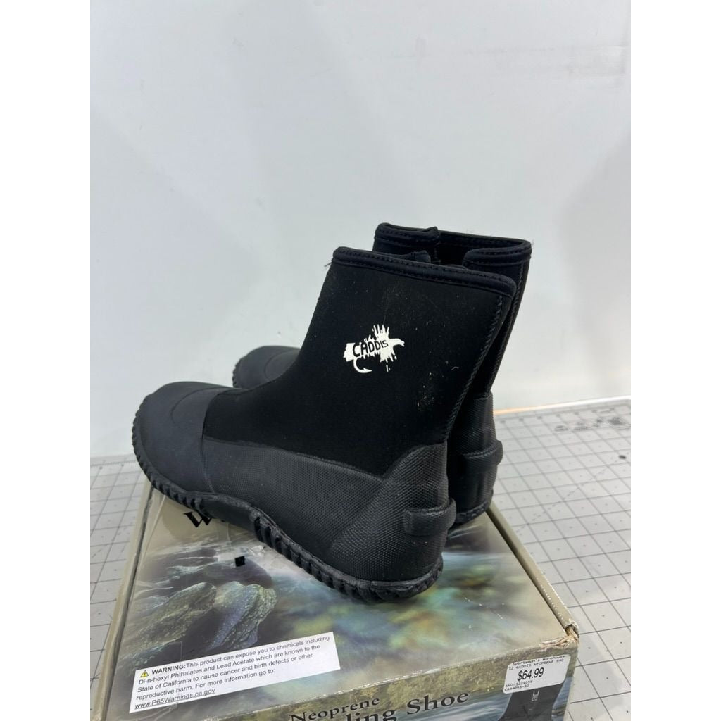 Caddis Men's 3.5mm Thick Neoprene Thick Ripple Sole Wading Boot Black Sz. 12