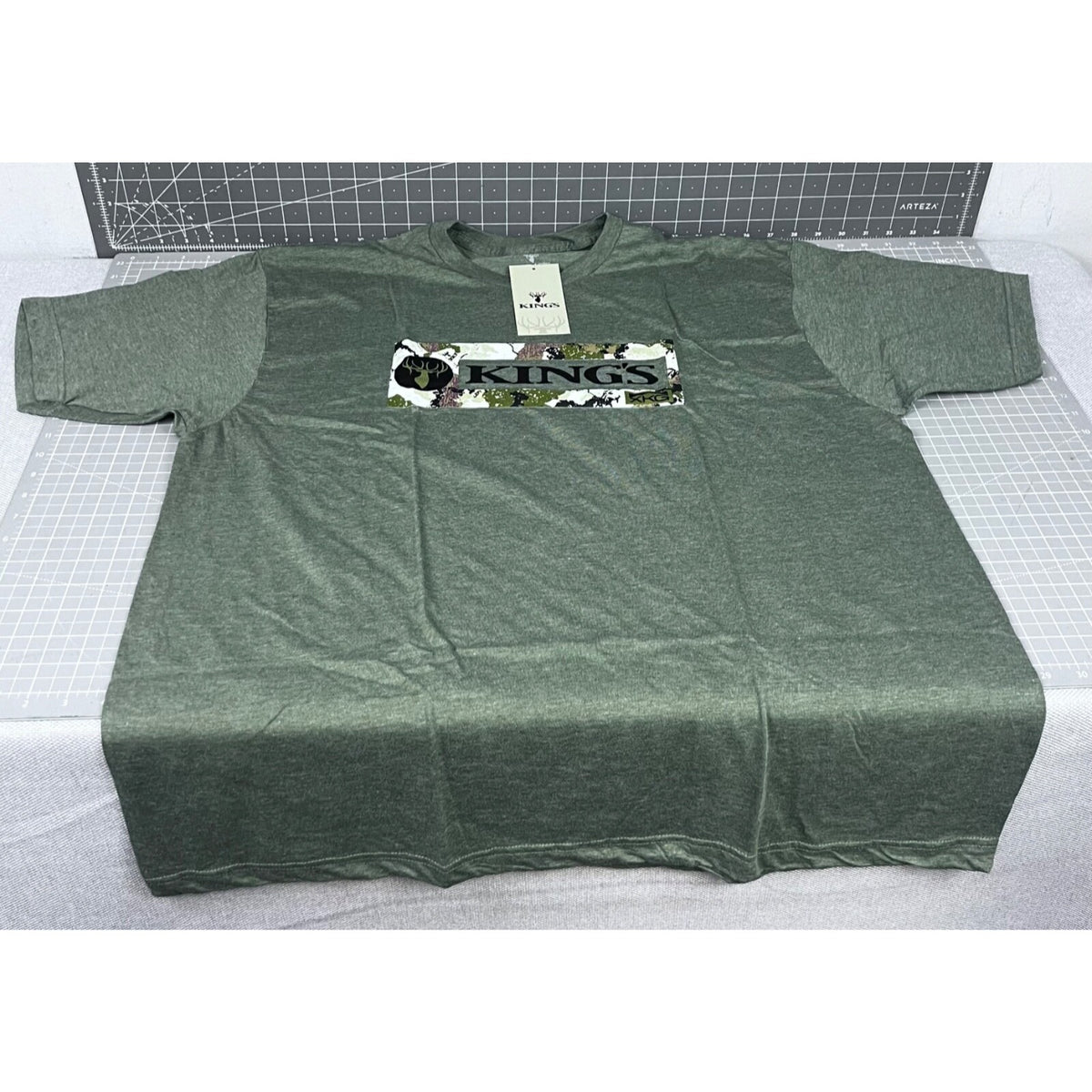 King’s Camo XK Men’s Logo T-Shirt Military Green 2XL New With Tags