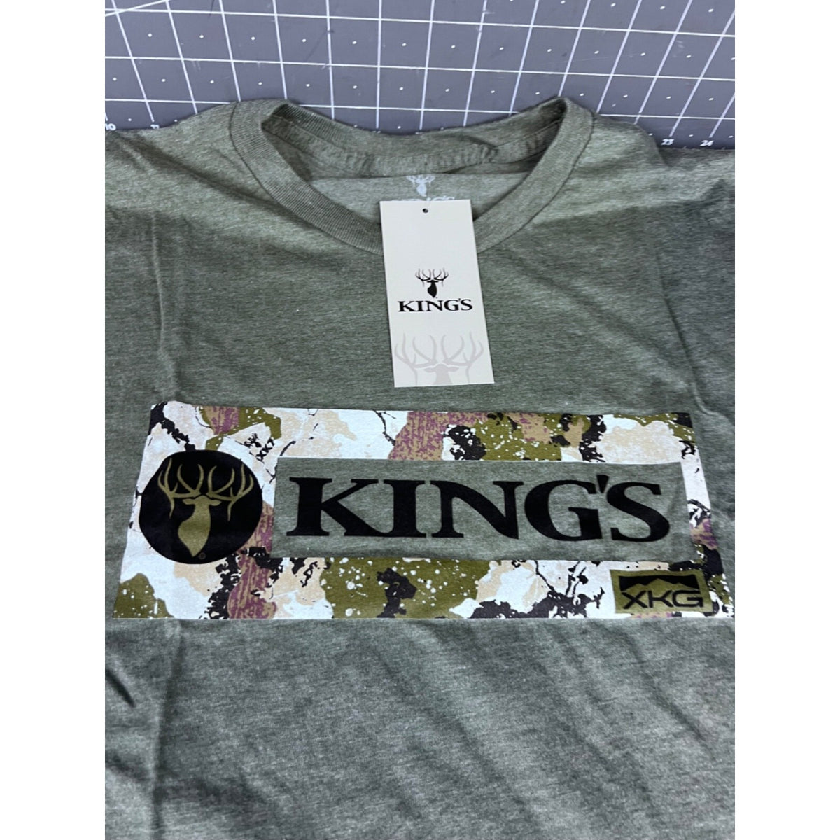 King’s Camo XK Men’s Logo T-Shirt Military Green 2XL New With Tags