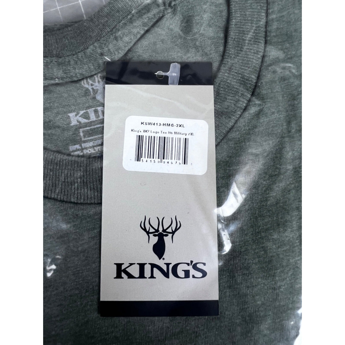 King’s Camo XK Men’s Logo T-Shirt Military Green 2XL New With Tags