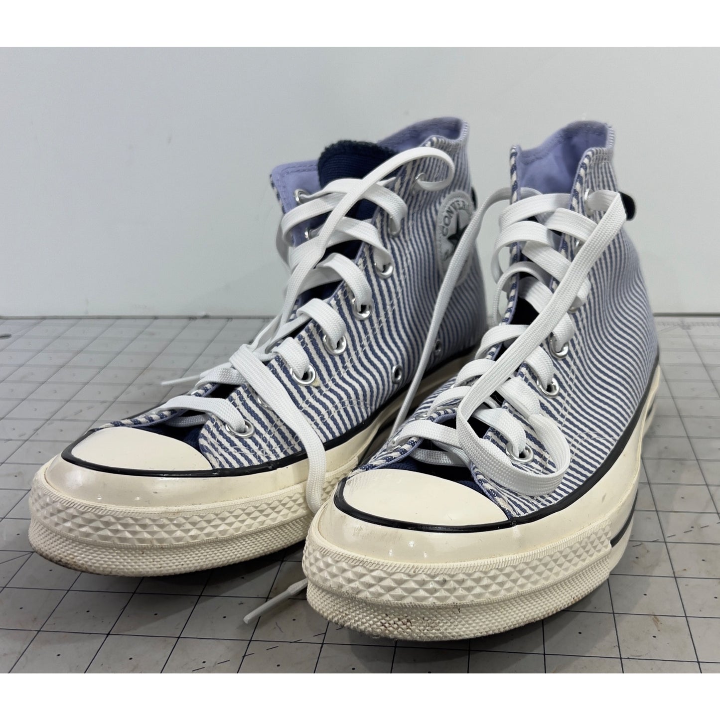 Converse Men's Chuck  Taylor 70 Hi Hickory Stripe Sneakers Blue Ticking Sz. 8.5