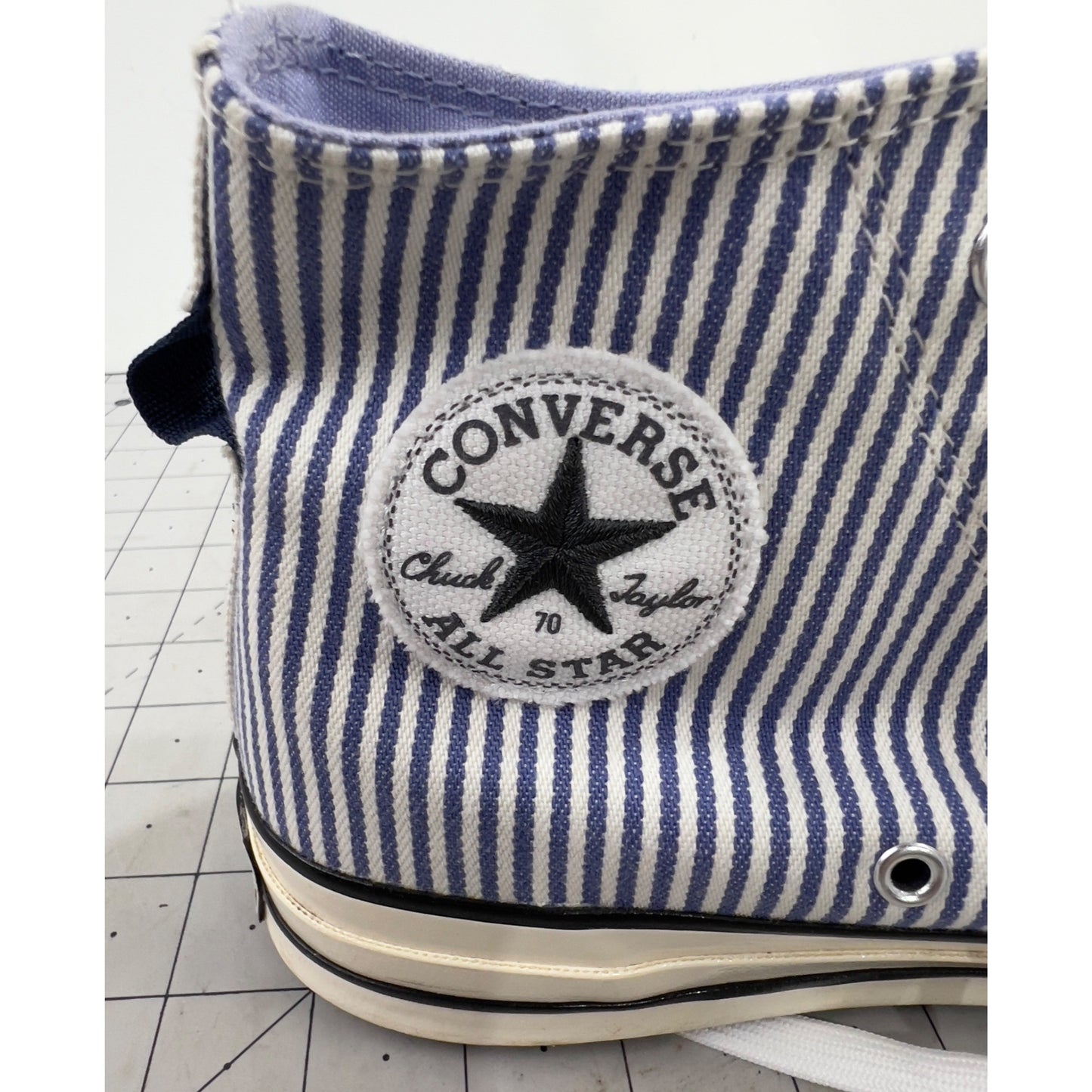 Converse Men's Chuck  Taylor 70 Hi Hickory Stripe Sneakers Blue Ticking Sz. 8.5