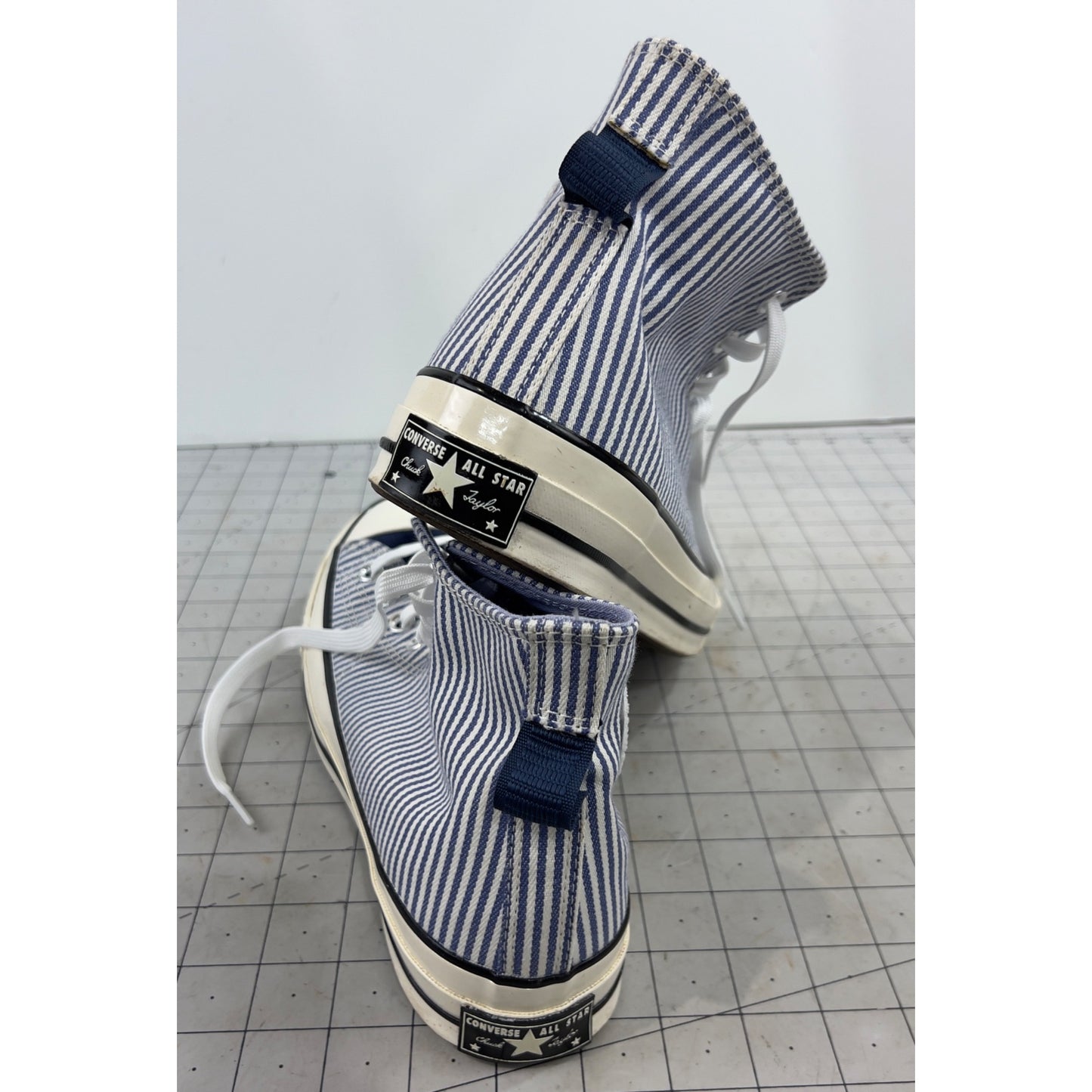 Converse Men's Chuck  Taylor 70 Hi Hickory Stripe Sneakers Blue Ticking Sz. 8.5