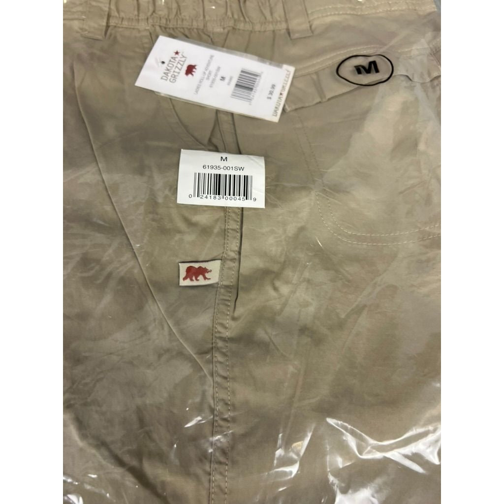 Dakota Grizzly Ladies Roll-Up Adventure Shorts M Khaki Lightweight Casual NEW
