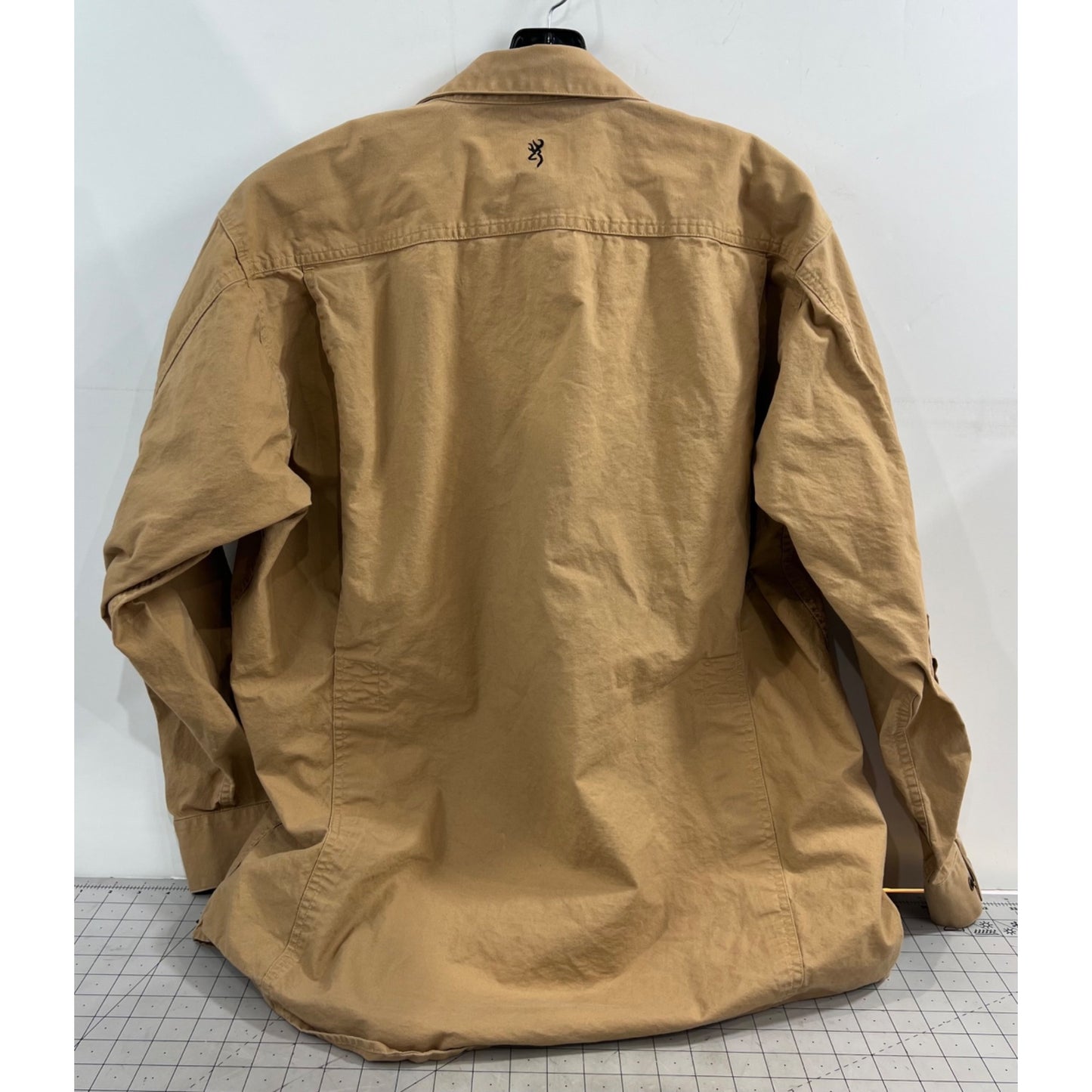 Browning Men’s Tan Long Sleeve Metal Snap  Shirt L Utah DNR Wildlife Resources