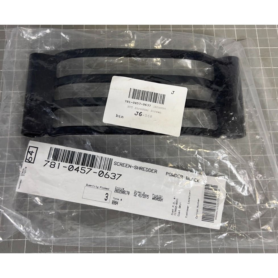 MTD Shredder Screen Replacement Black Powder-Coated Steel J6-568 NEW~~