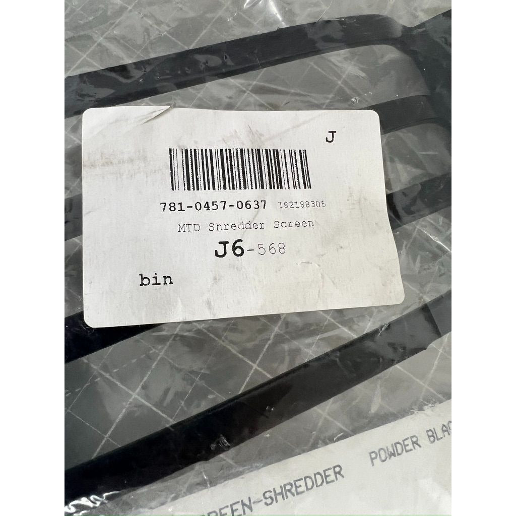MTD Shredder Screen Replacement Black Powder-Coated Steel J6-568 NEW~~