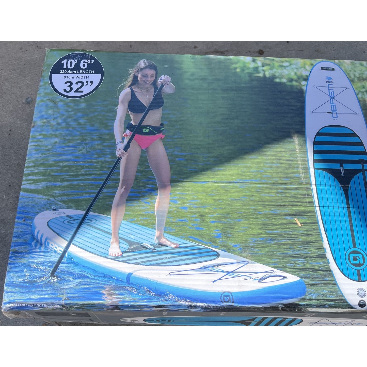 O'Brien Kona 106" Inflatable Paddle Board W/ Bag Pump & Paddle New never used