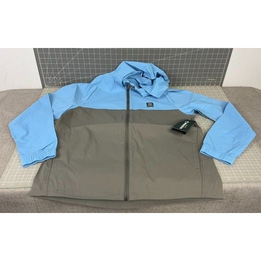 Wolverine Men's Guide Eco Shell Rain Jacket Blue Sky Gray Lightweight Sz. L