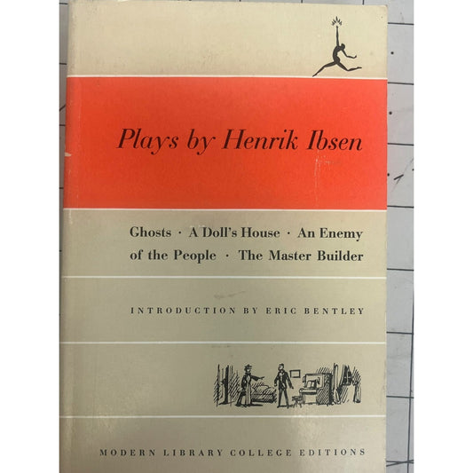 4-PLAYS Henrik Ibsen 1950 HB w/DJ Modern Library Ghost Doll's House An Enemy of the People