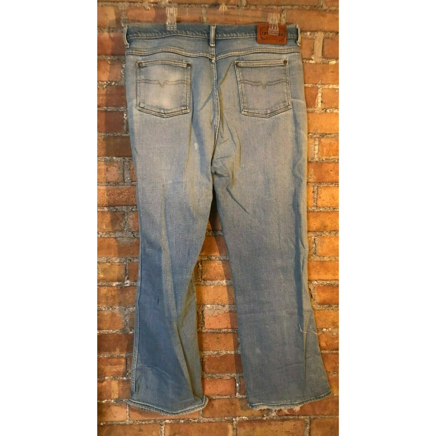 Vintage Farah Classic Straight Leg Distressed Blue Jeans Cotton Denim Menswear