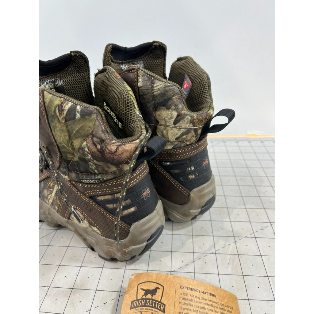 Irish Setter Women’s VaprTrek Camo Hunting Boots Size 8 UltraDry Waterproof NEW