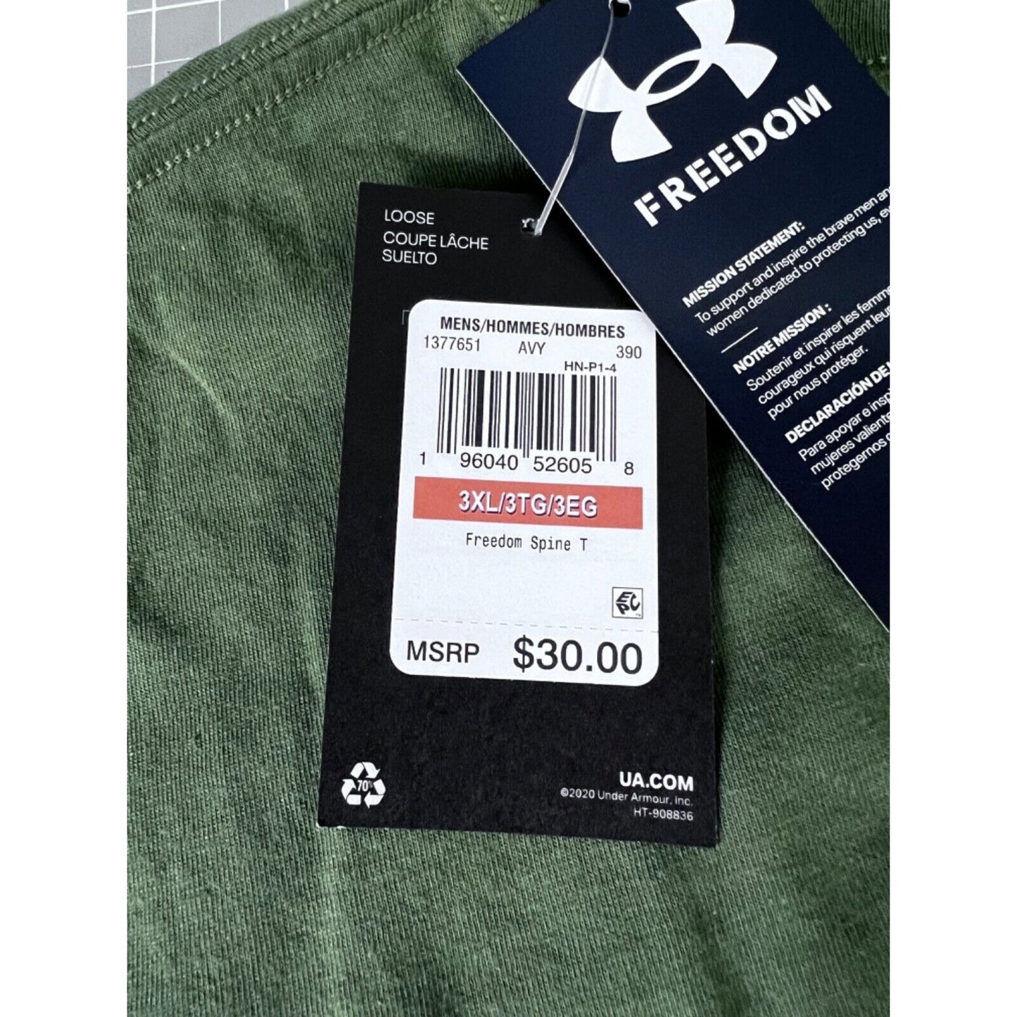 Under Armour Men's Freedom T-Shirts Freedom Spine 3XL