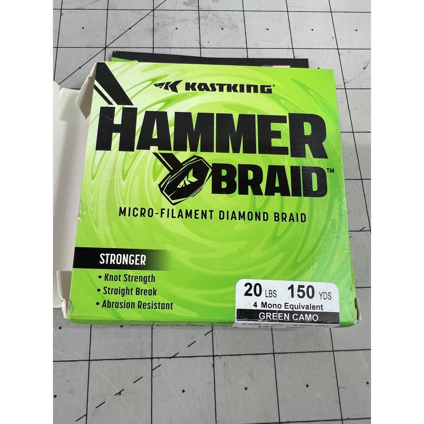 KastKing Hammer Braid 20LB 150YDS Micro-Filament Braided Fishing Line Green Camo