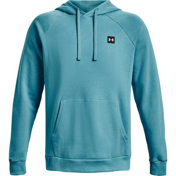Under Armour Men's Rival Fleece Pullover Hoodie Bright Blue 2XL XXL Loose Fit