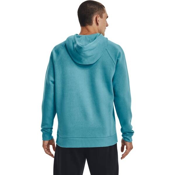 Under Armour Men's Rival Fleece Pullover Hoodie Bright Blue 2XL XXL Loose Fit