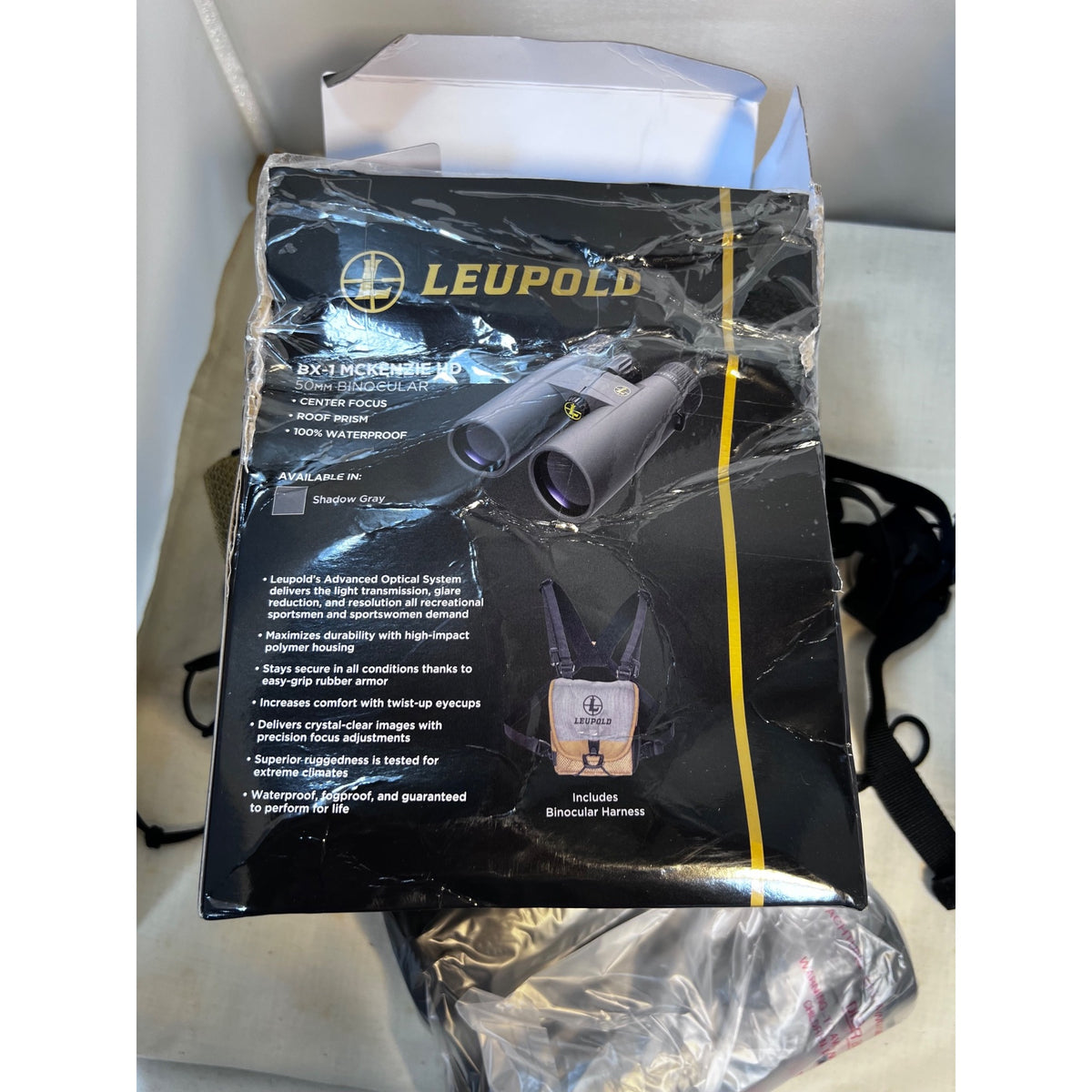 Leupold BX-1 McKenzie HD 10x50mm Roof Prism Rubber Shadow Gray 181174 New