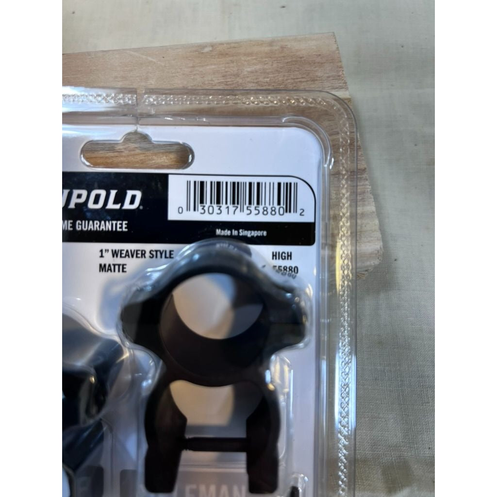 Leupold Rifleman Rifle Scope Rings See-Thru, 1” 1.44” Height Matte Black 55880