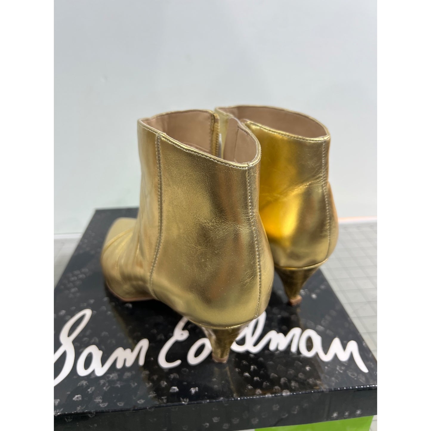 Women's Sam Edelman Kinzey Pointy Toe Bootie, Size 7.5 M - Metallic