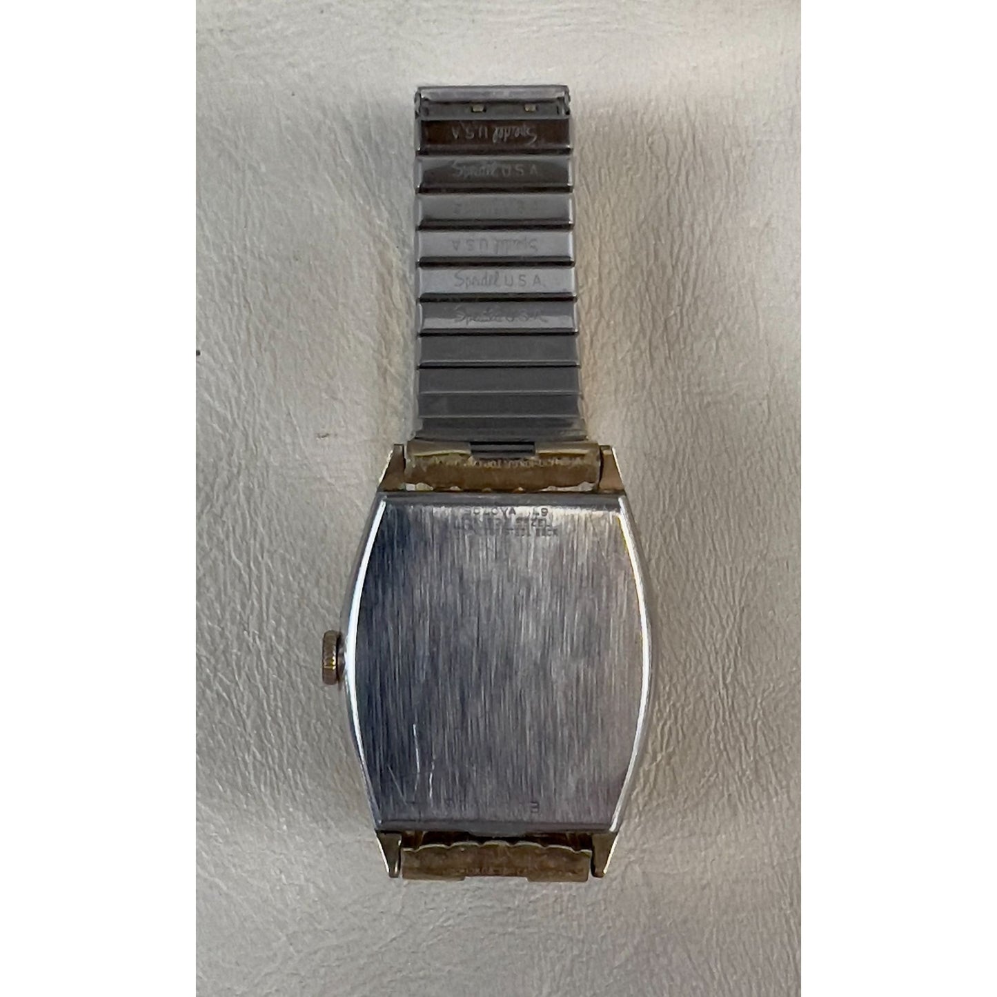 Vintage BULOVA L9 Men's Square Watch 10K Rolled Gold Parts/Repair 17 Jewels
