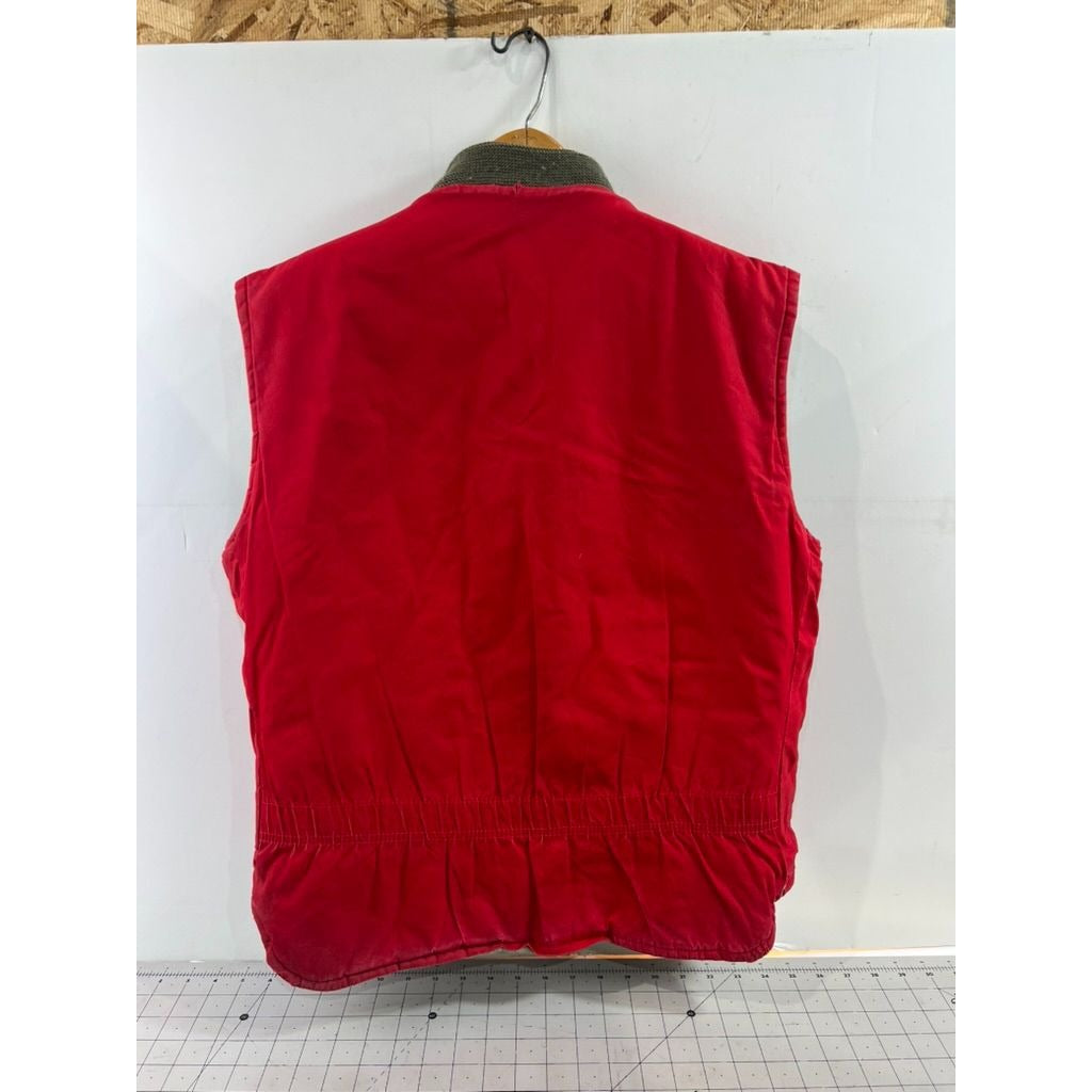 Vintage Pioneer Wear Reversible Quilted Hunting Vest Beige & Red Men’s M
