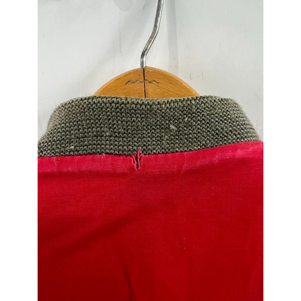 Vintage Pioneer Wear Reversible Quilted Hunting Vest Beige & Red Men’s M