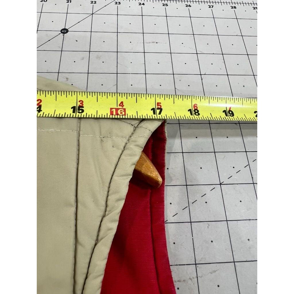 Vintage Pioneer Wear Reversible Quilted Hunting Vest Beige & Red Men’s M
