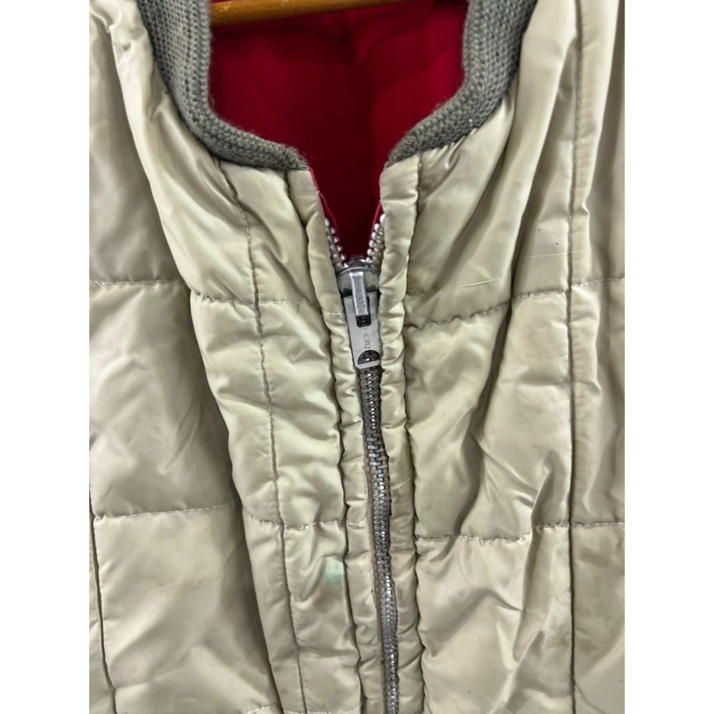 Vintage Pioneer Wear Reversible Quilted Hunting Vest Beige & Red Men’s M