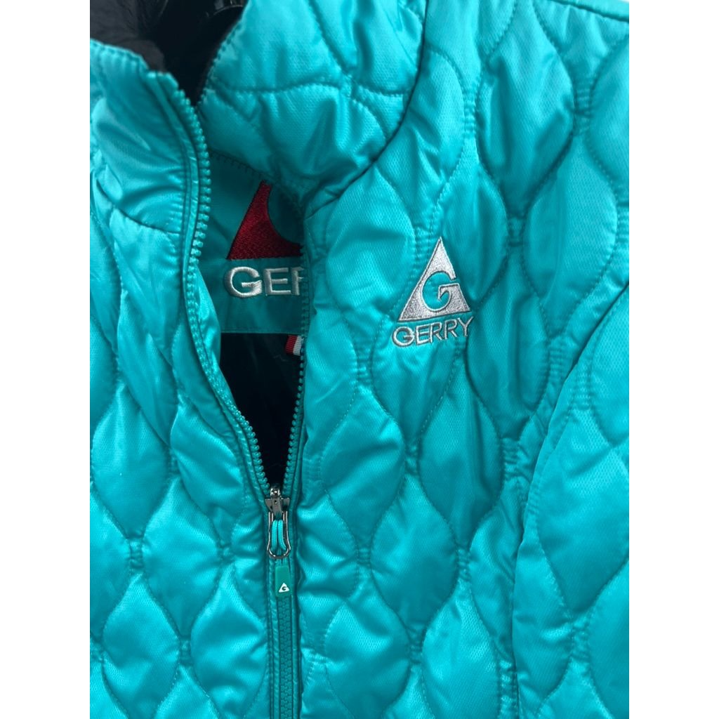 Gerry Women’s Quilted Puffer Turquoise Jacket Sz. S Full-Zip Fleece Collar