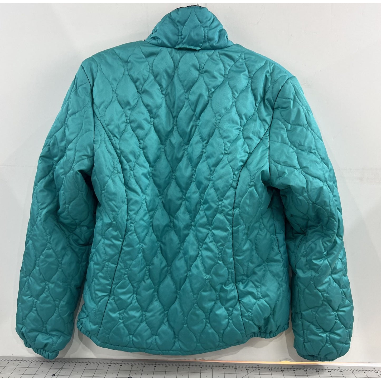 Gerry Women’s Quilted Puffer Turquoise Jacket Sz. S Full-Zip Fleece Collar