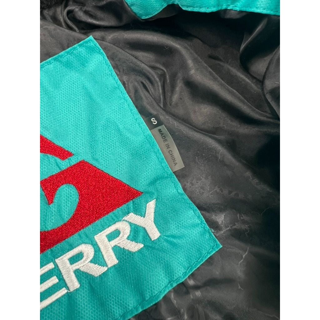 Gerry Women’s Quilted Puffer Turquoise Jacket Sz. S Full-Zip Fleece Collar
