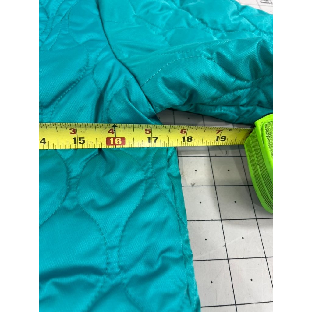 Gerry Women’s Quilted Puffer Turquoise Jacket Sz. S Full-Zip Fleece Collar