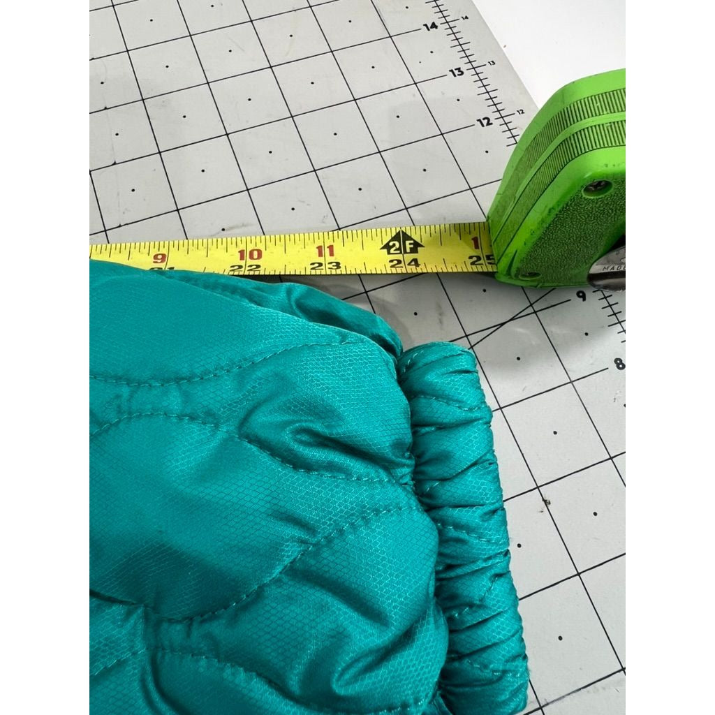 Gerry Women’s Quilted Puffer Turquoise Jacket Sz. S Full-Zip Fleece Collar